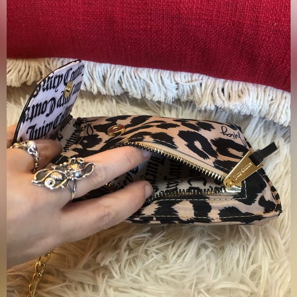 Vintage Juicy Couture Small Crossbody Date Night Party Bag Leopard & Red Patent - Picture 12 of 17